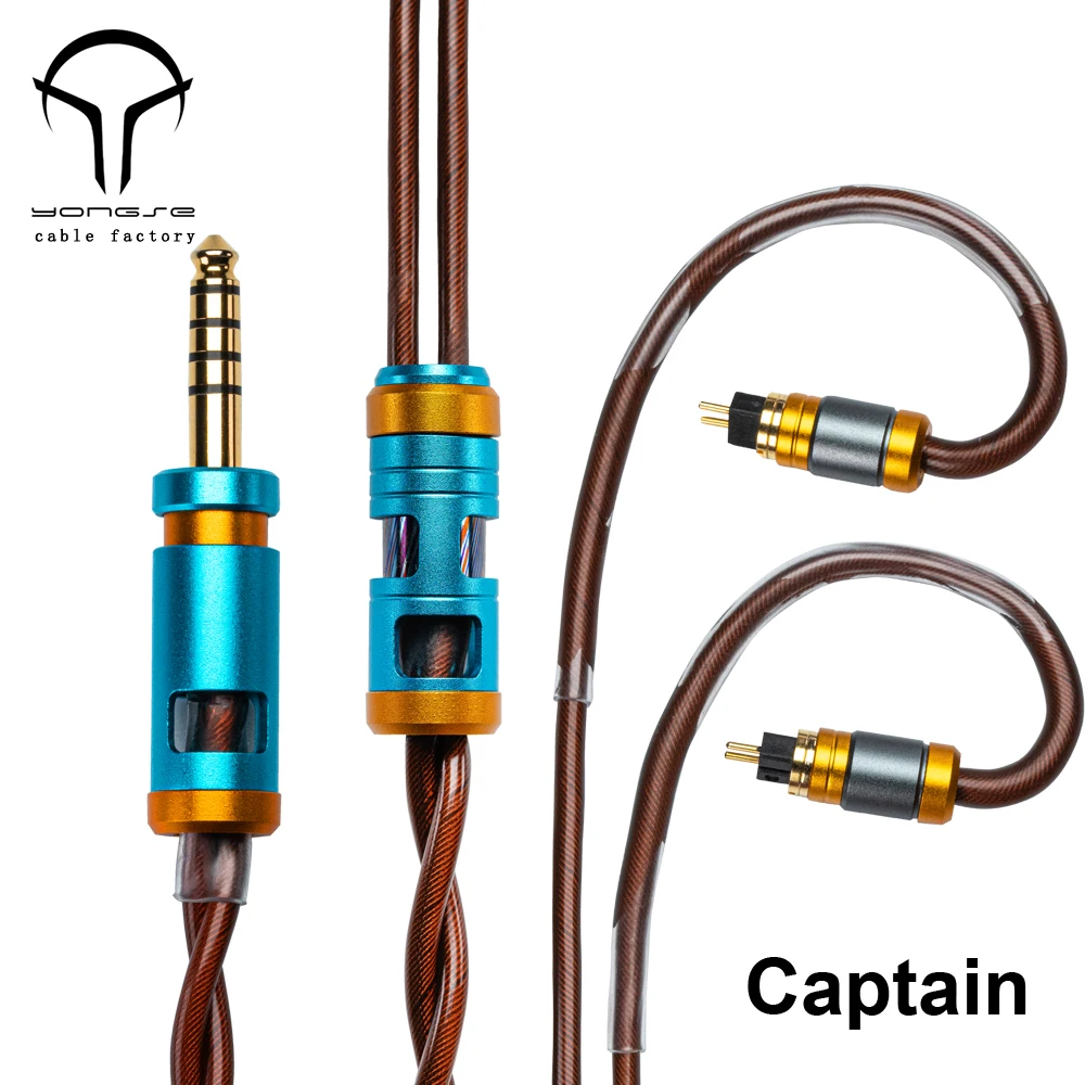 

Yongse Captain High Purity Single Crystal Copper Silver-plated + OOC Copper Layer 6fold Coaxial Twisted Earphones Upgrade Cable