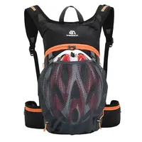 10L Outdoor Sports Bag Lightweight Cycling Bag Shoulder Foldable Backpack with Helmet Net Waterproof Climbing Travel Hiking Bag