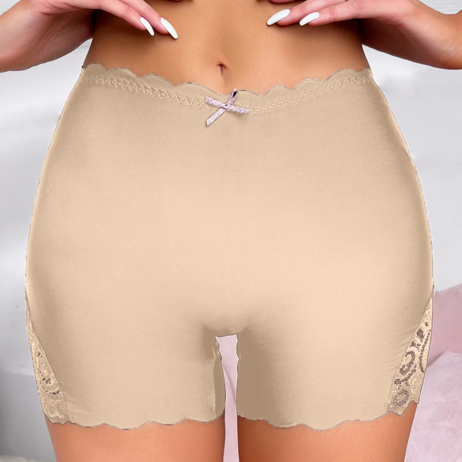 Sexy Lace Edge Soft Seamless Safety Short Pants Summer Under Skirt Shorts Modal Ice Silk Breathable Short Tights Underwear