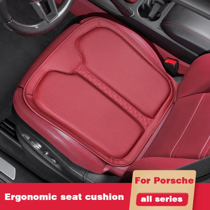 

Ergonomic seat cushion For Porsche all serie Seat Cushion Four Seasons General Comfortable Breathable Original leather texture