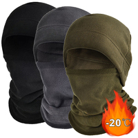 Tactical Fleece Hat&Scarf Set Thermal Head Cover Winter Warm Balaclava Face Mask Sports Cycling Bonnet Neck Protector