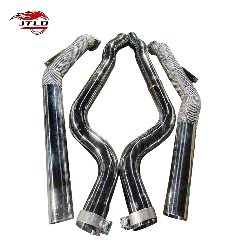 JTLD 304SS High Performance 304ss Exhaust DownPipe For Benz 2011-2018 CLS63 W218 4.7L