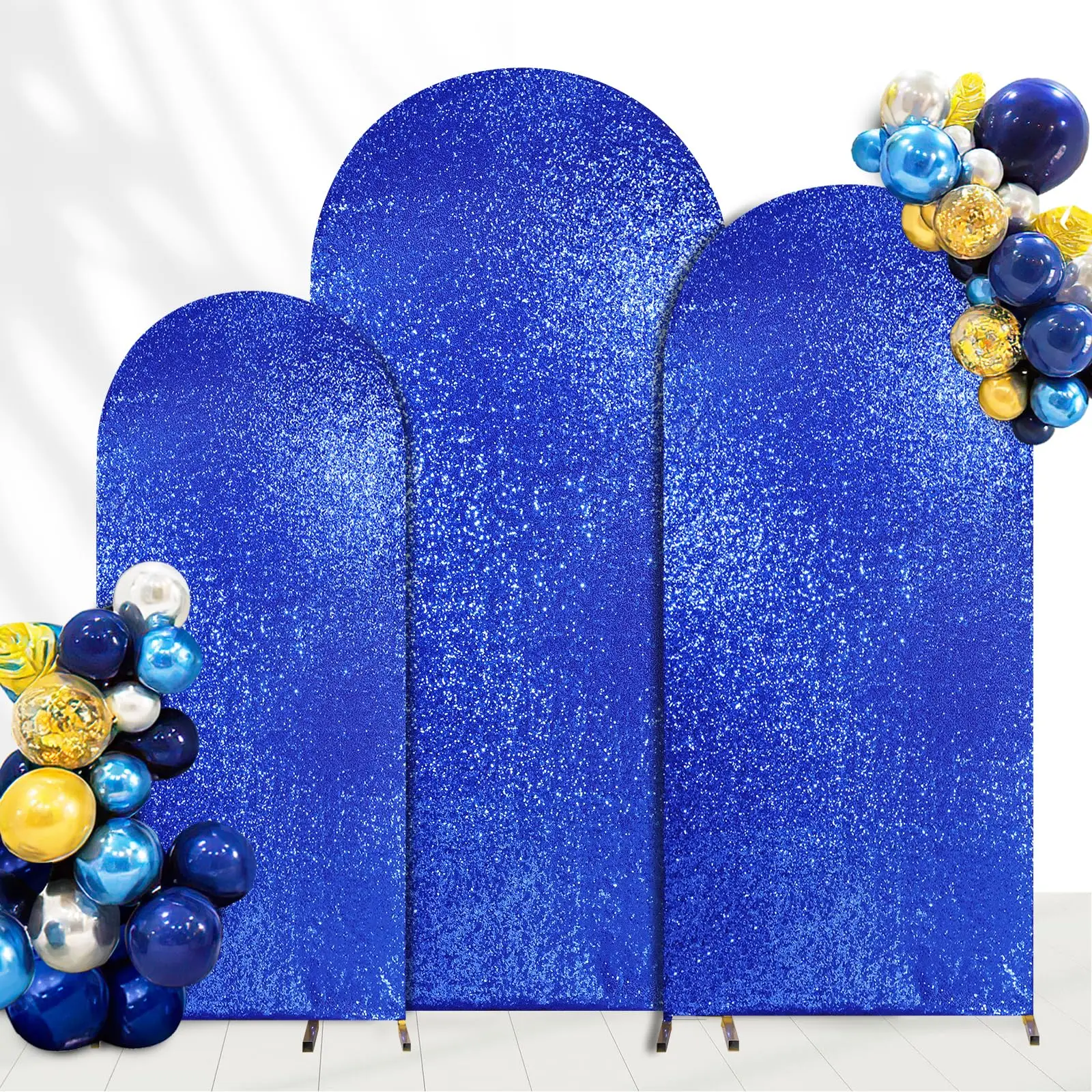 Cubierta de fondo de lentejuelas, telón de fondo de cúpula Chiara adecuado para decoración de fotografía de fiesta de cumpleaños de boda (soporte de arco no incluido)