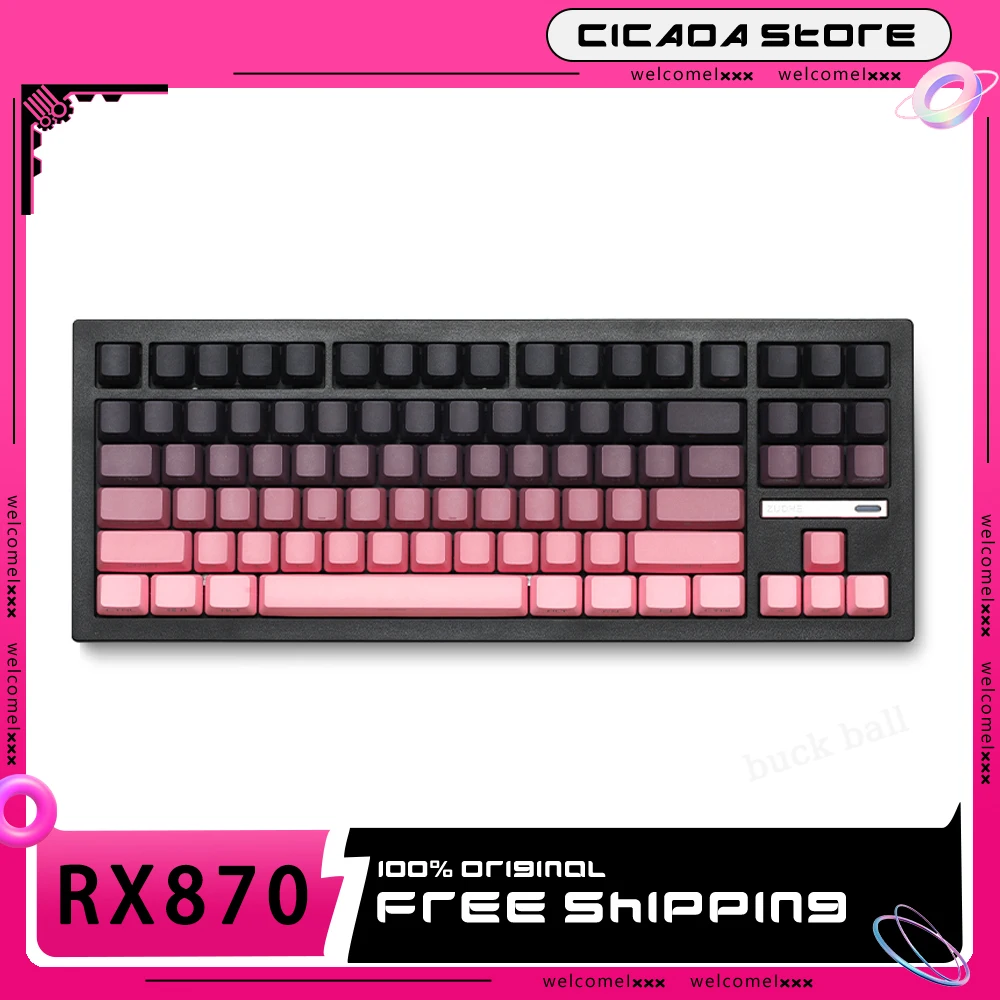 

Zuohe Rx870 Mechanical Keyboard Three-Mode Wireless 88 Key Gasket Bluetooth Customization Side Cutting Hot Swap Esports Keyboard