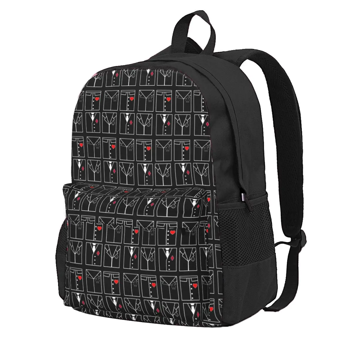 Four Aces Suited The Midnight Crew Student Backpack School Bag Hiking Travel Daypack Boys Girls Fashion Bookbag Shoulder Bags