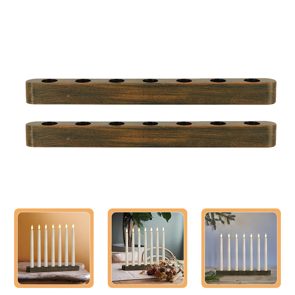 

2Pcs Multi-Use 7-Hole Holder for Christmas Winter Party Wedding Decor Desktop Table Candlestick Ornament