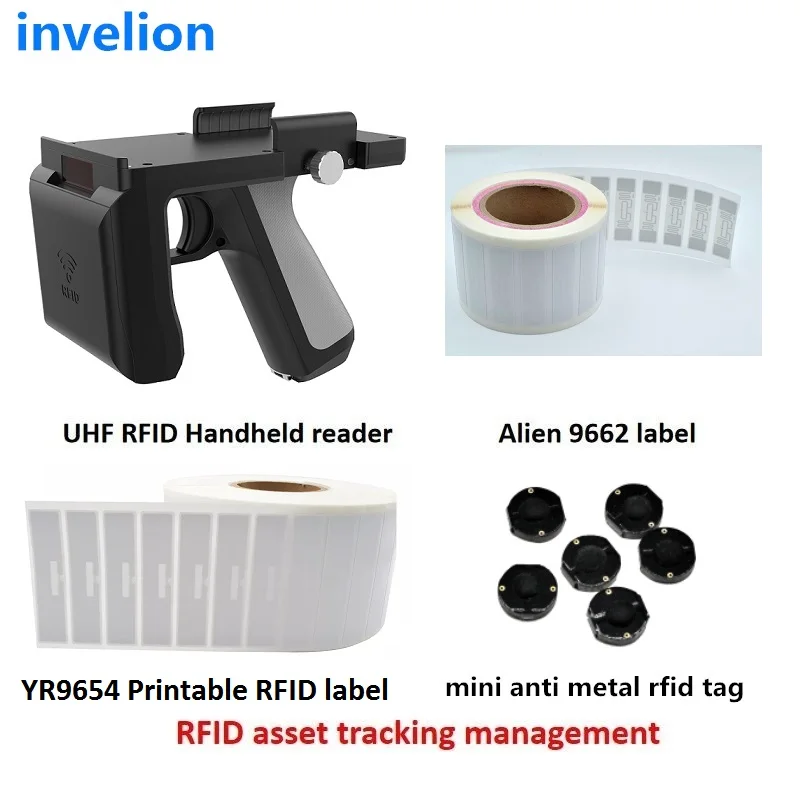 Laundry Tracking 1-7m Impinj R2000 Handheld Android 6.0 Barcode 2D UHF RFID Reader for RFID Clothing Drying management