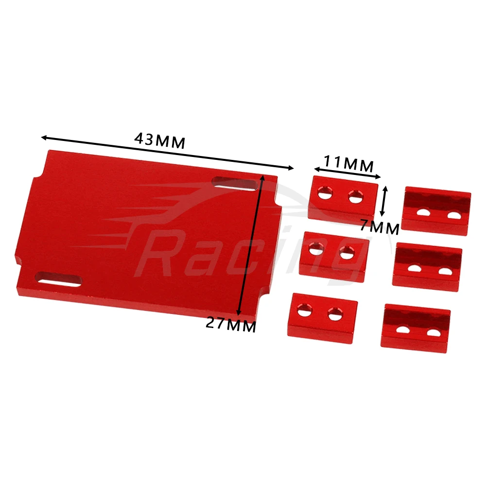 Zestaw boczny szyny podwozia ze stopu aluminium lub mosiężna oś środkowa do 1/18 RC TRX-4m TRX4m do 6x6 rama samochodu części zamienne do DIY