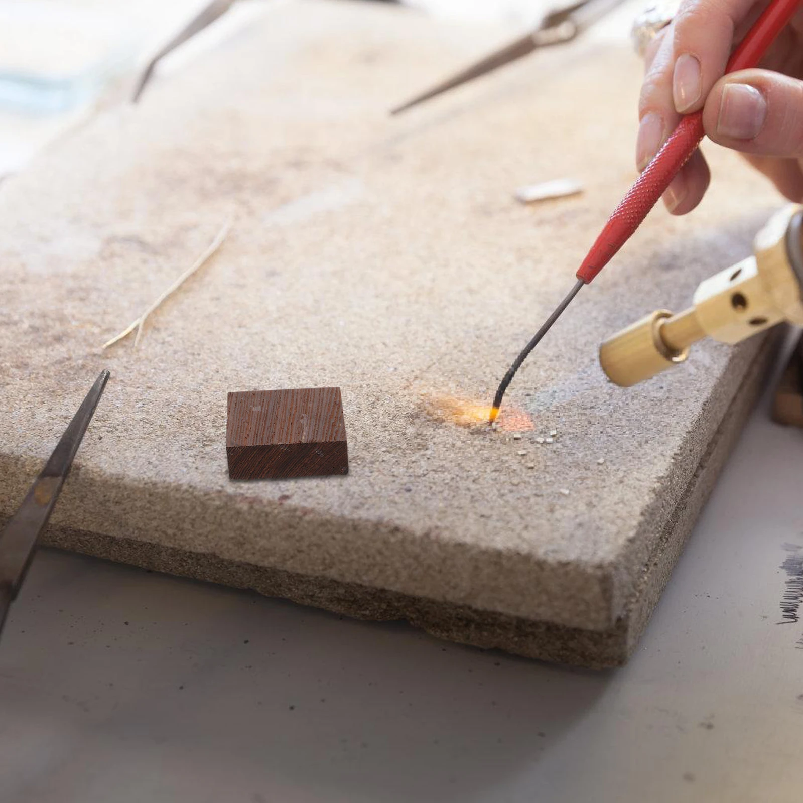 Kit de bricolaje de anillos de madera en blanco, suministros para manualidades de torneado de madera dura exótica, materiales para hacer joyas de madera Natural, artesanía de anillos única, 4 Uds.