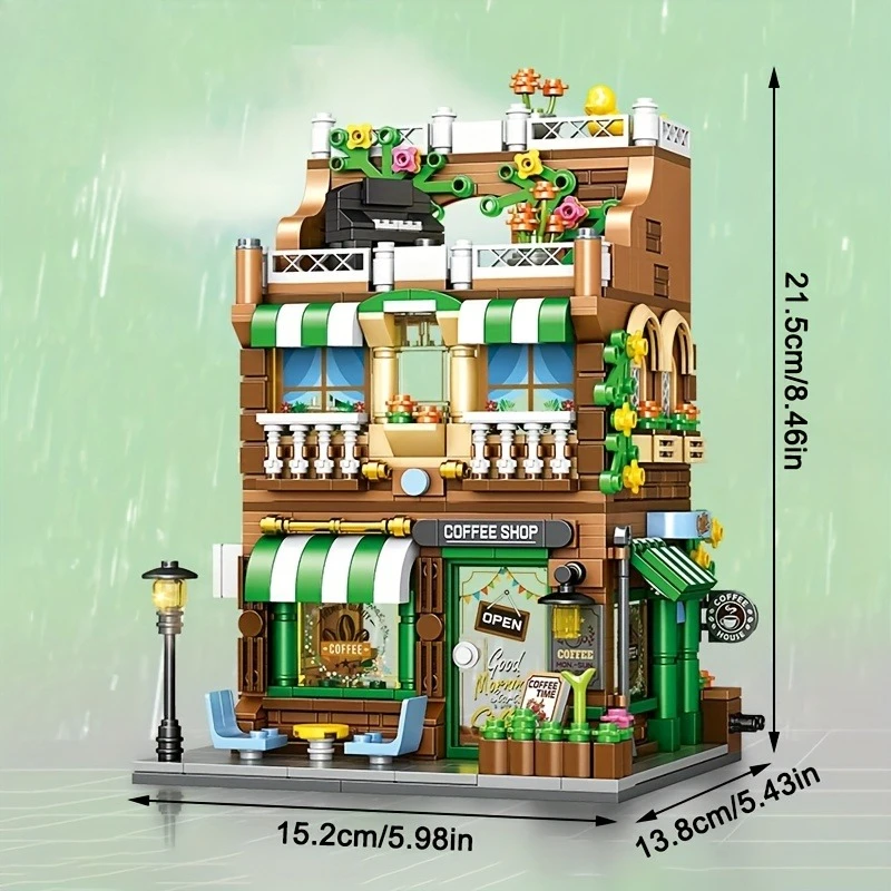 City Shop Street View Kit di blocchi di costruzione Mini blocchi di mattoni Giocattoli da costruzione Architettura Casa Negozio Modello Idea Regali