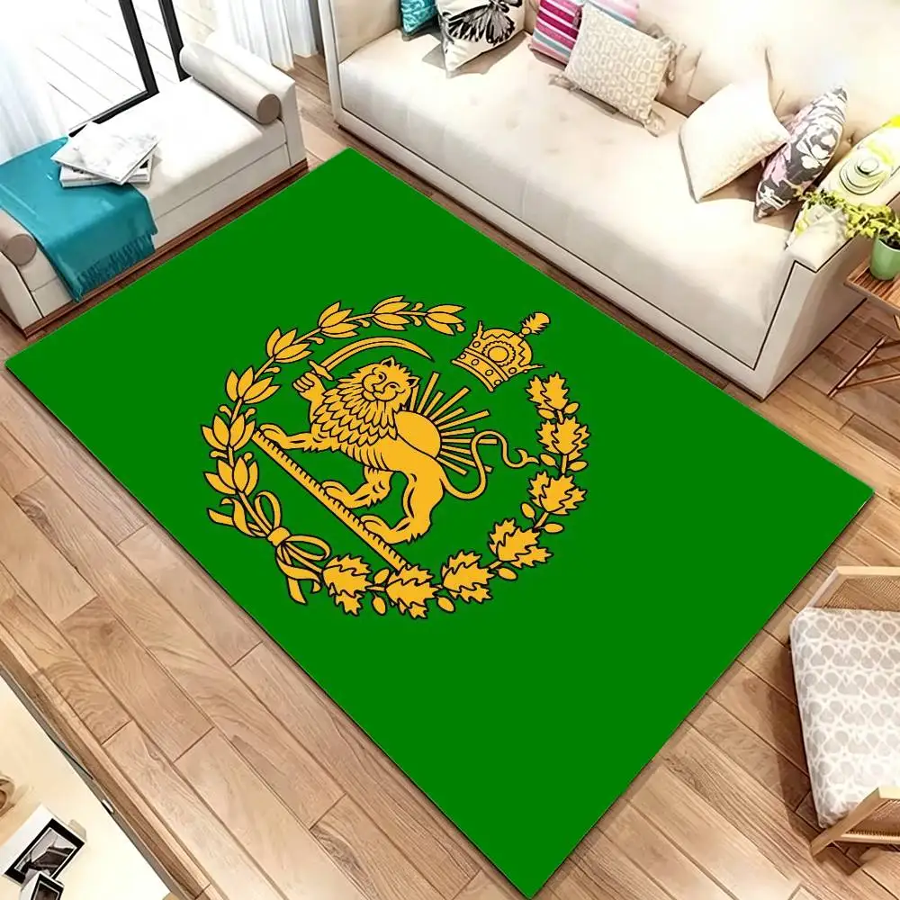 I-Iran P-Pahlavi Flag Floor Mat Rugs Soft Bedroom Floor Anti-skid Household Carpets