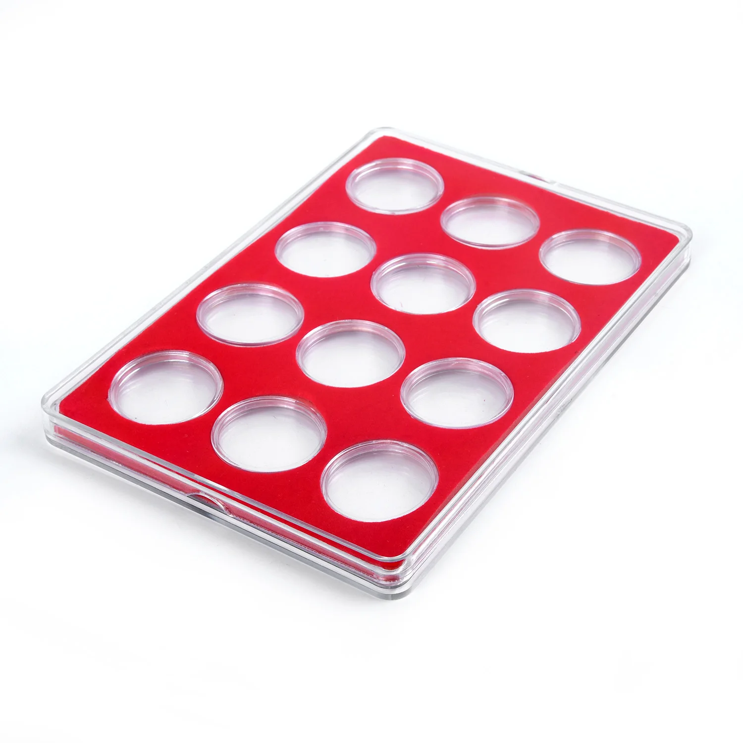 

Protection Coin Collection Case Square Box Holder Display Tray Container Organizer Round Capsule Commemorative
