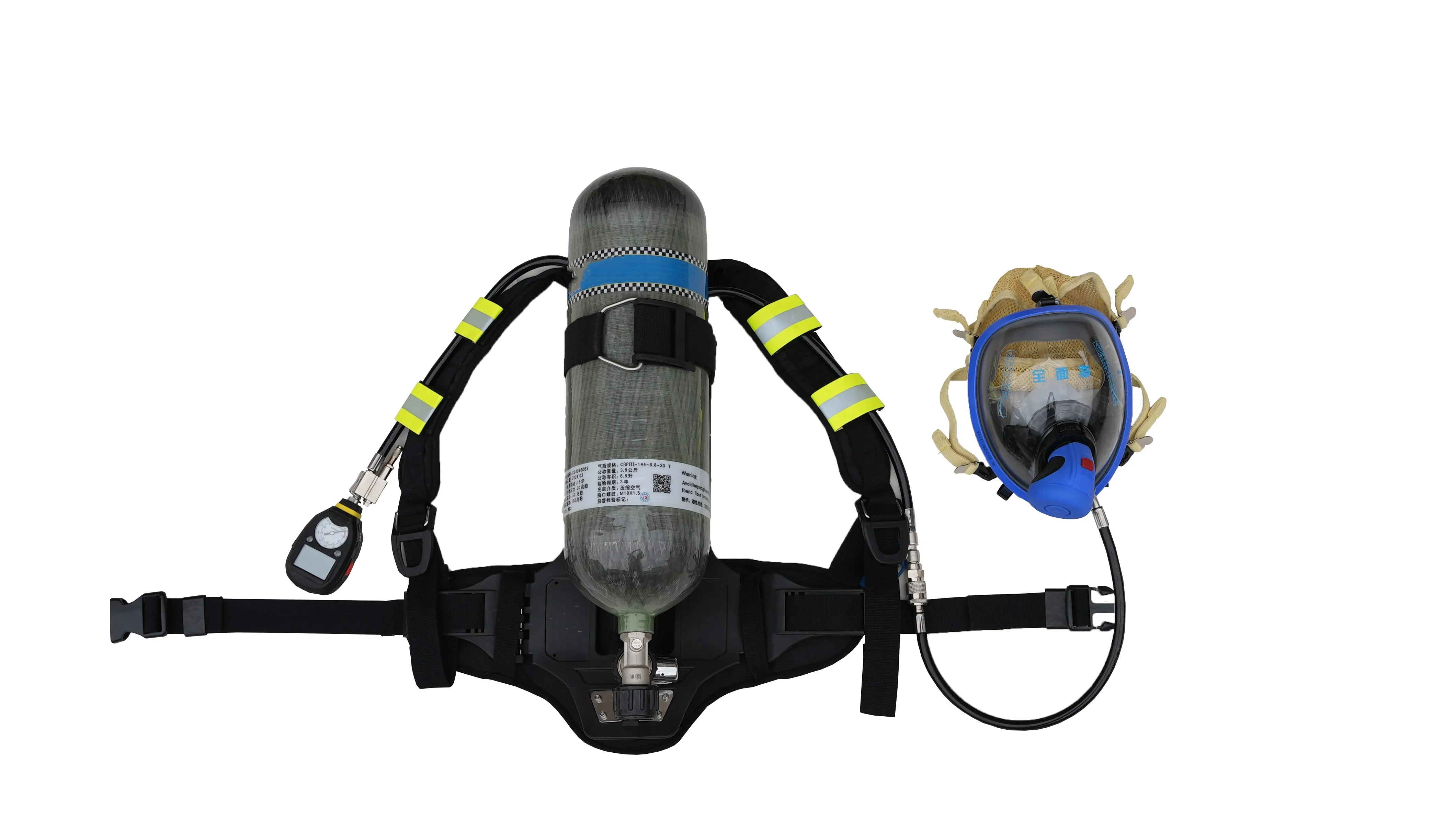 Standard Positive Pressure Fire Air Respirator with 3C Certification Carbon Fiber Rhzk6.8/30 Self-Contained Type