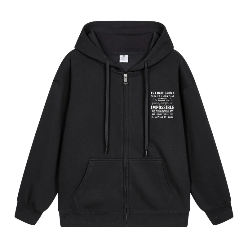 

Men's Zip-Up Hoodie Black Hoodie With Text Prints Halloween in 2025 Casual Couples’ Style Halloween Theme Halloween Party Outfi