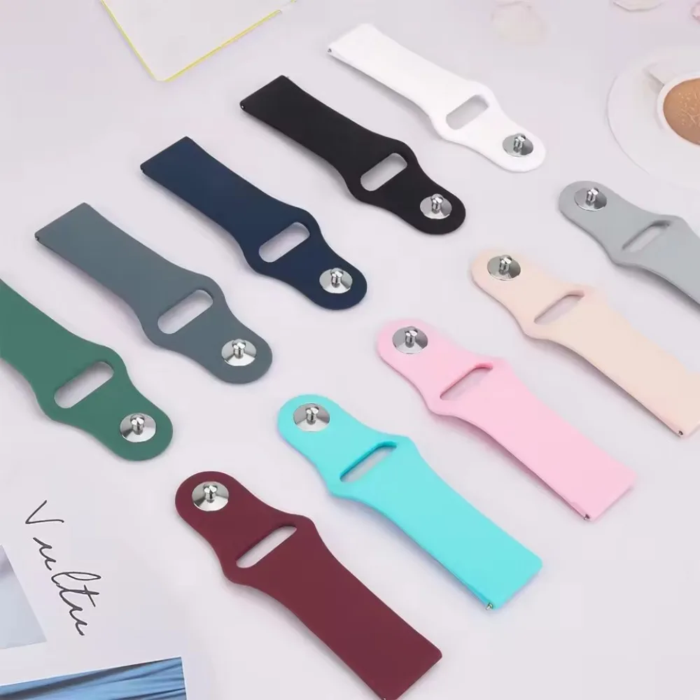 18/20/22mm Sports Silicone Strap for Amazfit Balance 3/Bip Max 6 5/T-Rex3 Pro 44/48mm Comfortable Band for Amazfit Active 3 Max