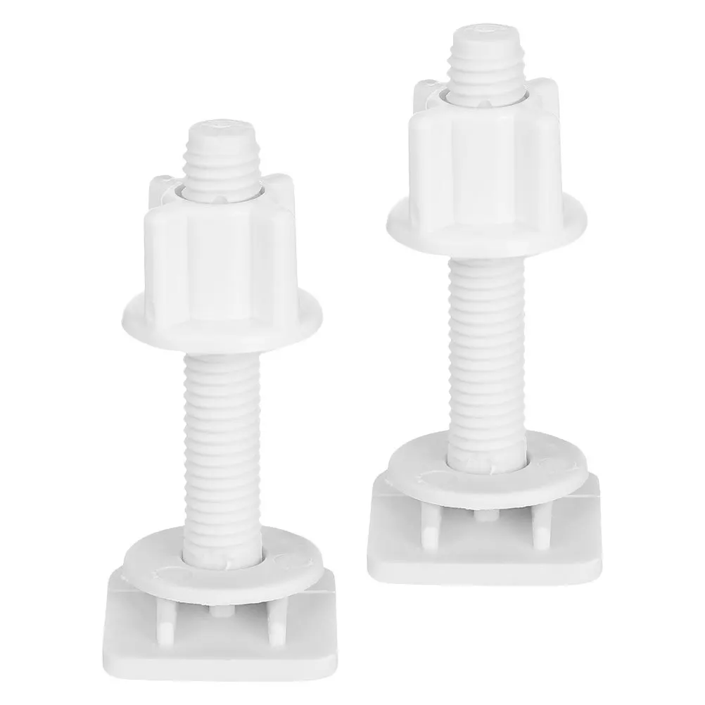 

2 Pcs Replacement Toilet Bolts Heavy Duty Seat Kit Fasteners Tank ABS Plastic Screws Hardware