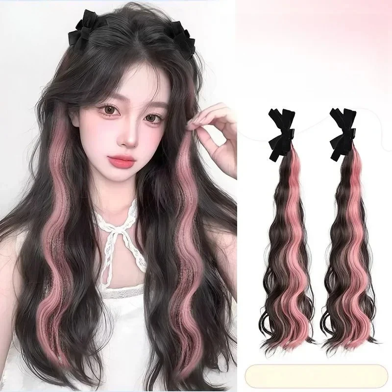 

Elf Ears False Braids Children's Bows Grab Clips Simplicity Double Ponytail Headwear Fashionable Highlight Elf Ear Synthetic Wig