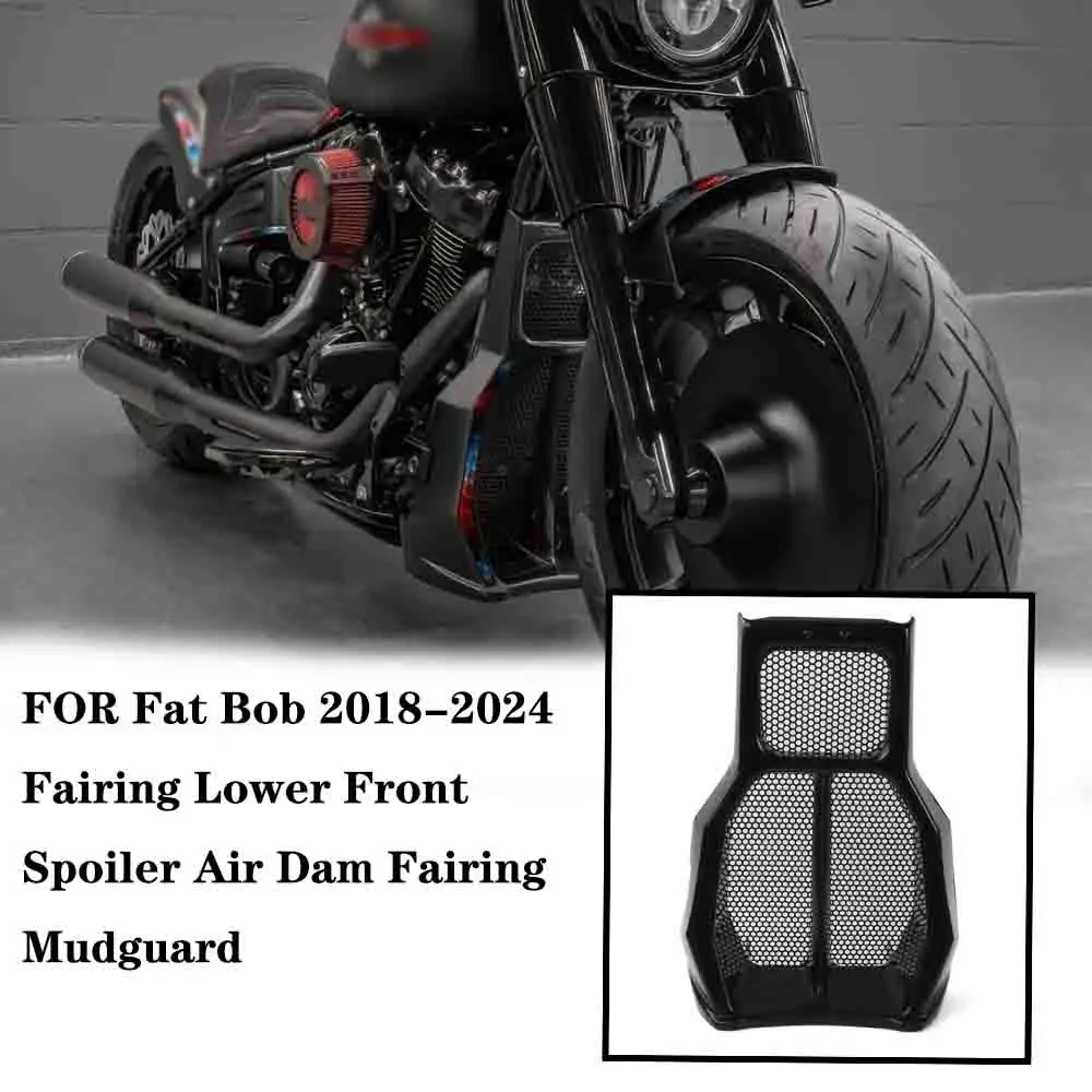 New Motorcycle Accessories Motorcycle Fairing Lower Front Spoiler Air Dam Fairing Mudguard Cover FOR Harley Fat Bob 2018-2024