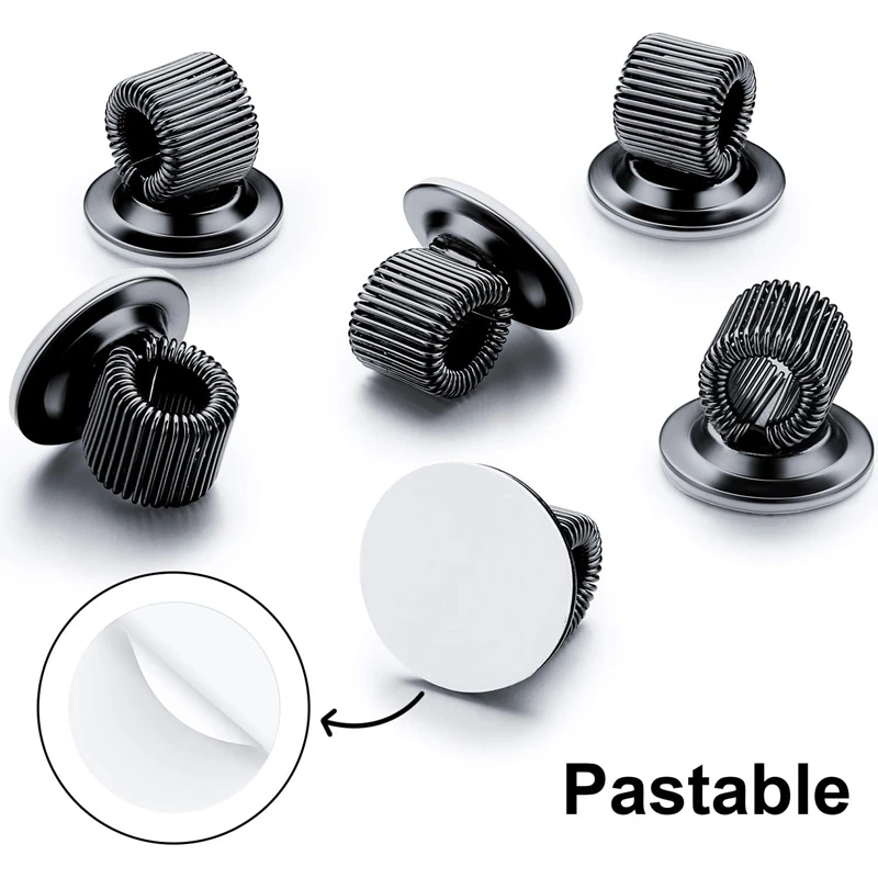 Auto-adesivo Steel Pen Holder Clips, Loop Primavera ajustável para geladeira, 10 Pack