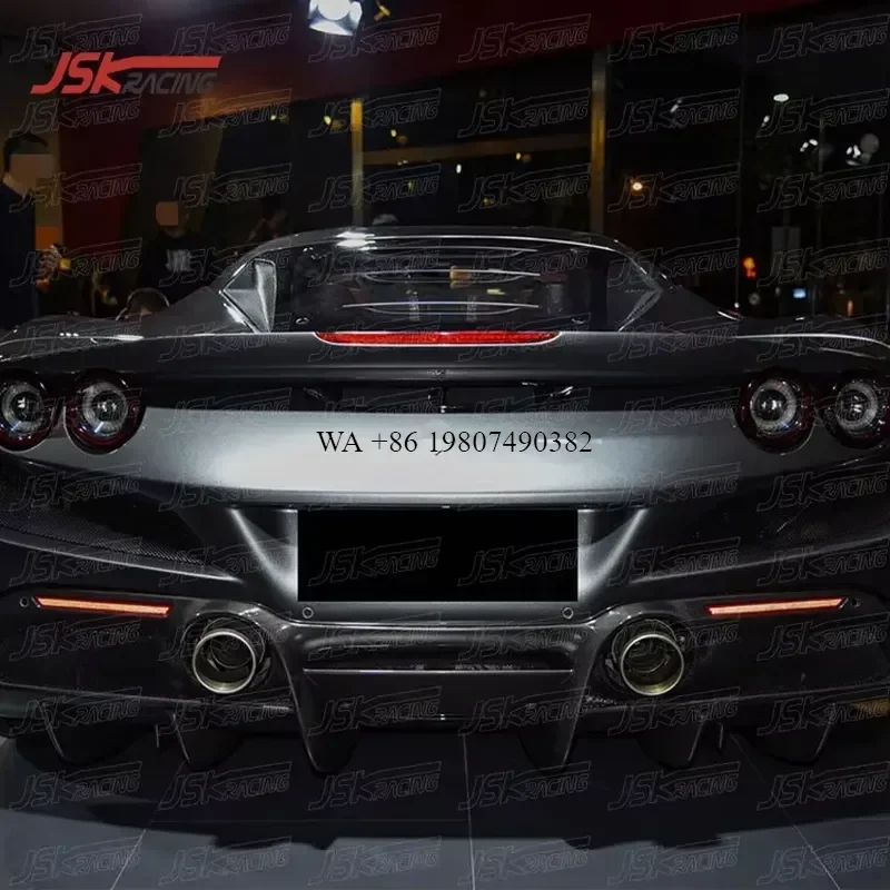 Wmwmnu Carbon Fiber Rear Spoiler Wing for F8 Tributo 2019 2020 2021 OEM Style Trunk Lip Duckbill Auto Exterior