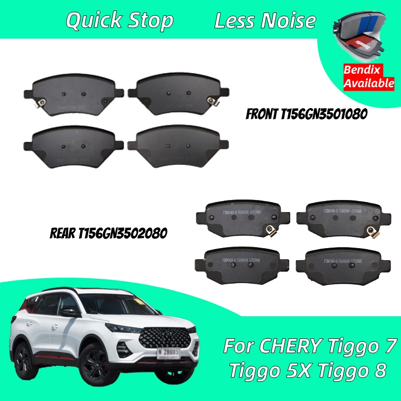 

THREEON Ceramic Front Rear Brake Pads For CHERY Tiggo 7 P Tiggo 3 P Tiggo 4 P Tiggo 8 P Front T156GN3501080 Rear T156GN3502080