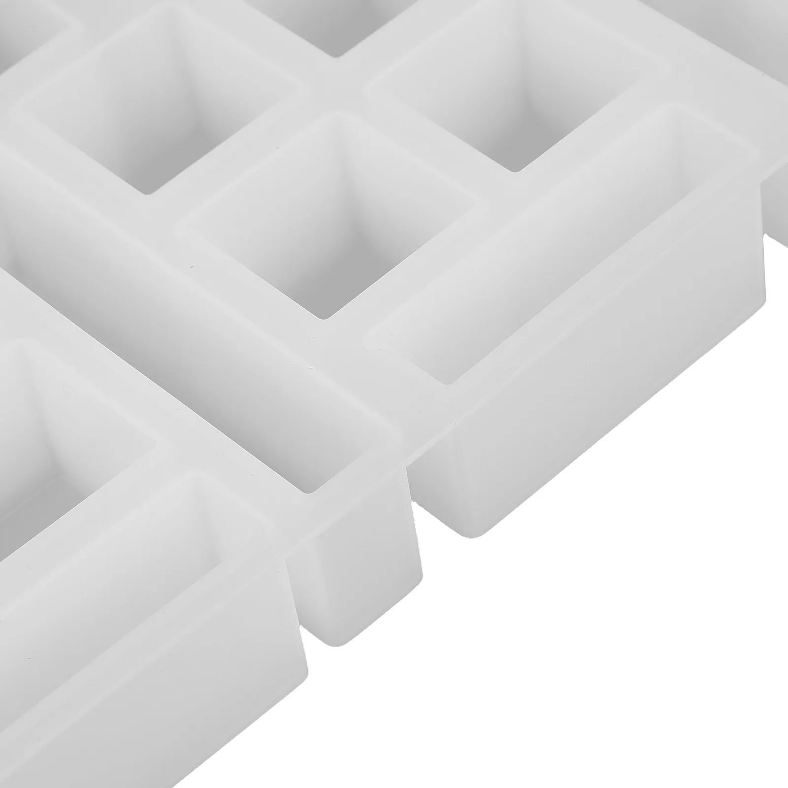 17-Slot Drip Mold Flexible Silicone Mold for Epoxy Resin Casting DIY Resin Crafts Cube Square Geometric Silicone