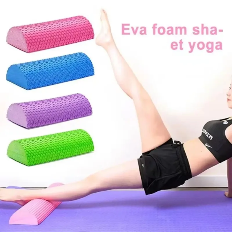 

1/5PC Half Round 30cm EVA Massage Foam Roller Yoga Pilates Fitness Balance Blocks With Massage Floating Point Pilates Roller