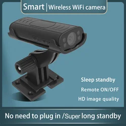 Mini kamera bezpieczeństwo w domu 1080P HD bezprzewodowy widok pilot WiFi mały ukryta kamera niania snu w trybie czuwania, długi na baterie życie