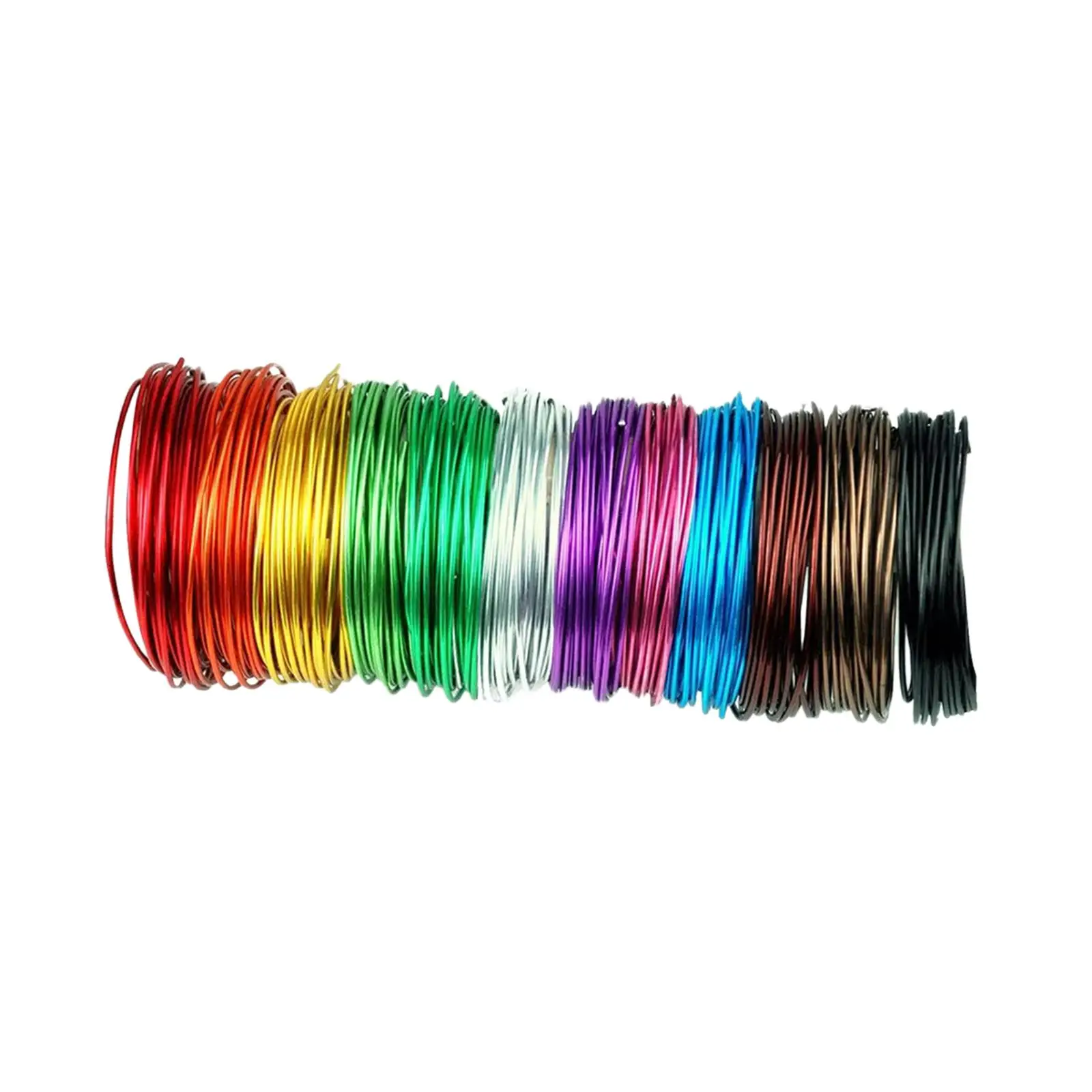 12x Aluminium Wire Colored String 10M Long Crafts Wire for Dolls Skeleton Floral Making Wrapping DIY Crafts Project Sculpting