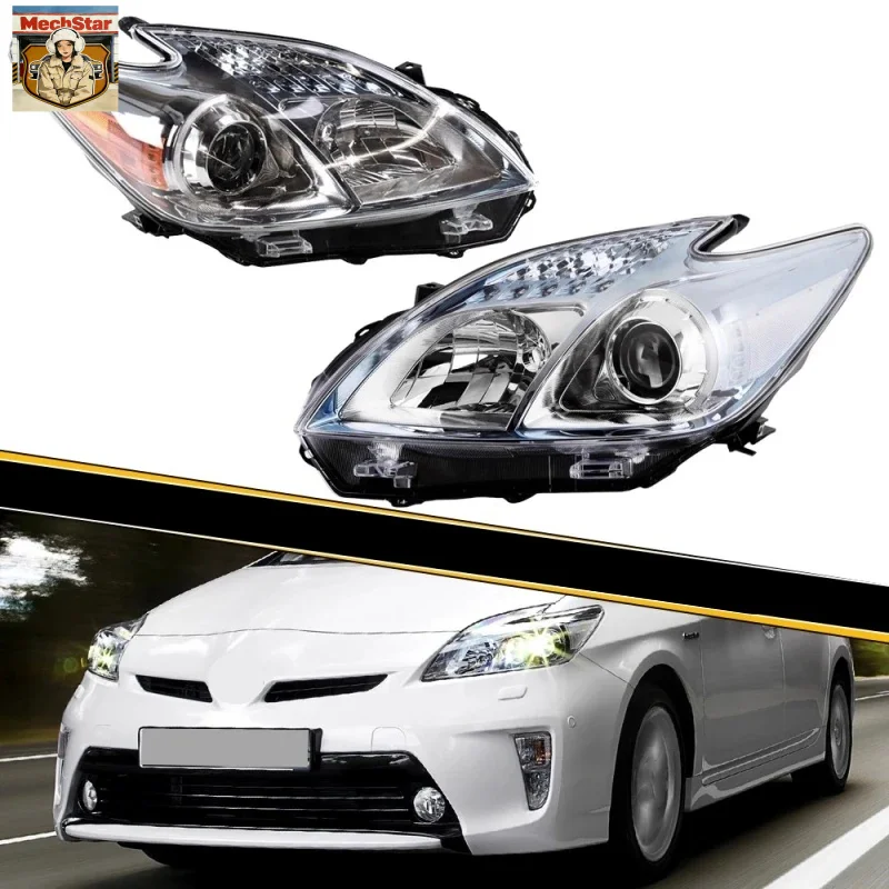 

Пара передних фар (полуфары) для Toyota Prius 10-15, модифицированный новый стиль
