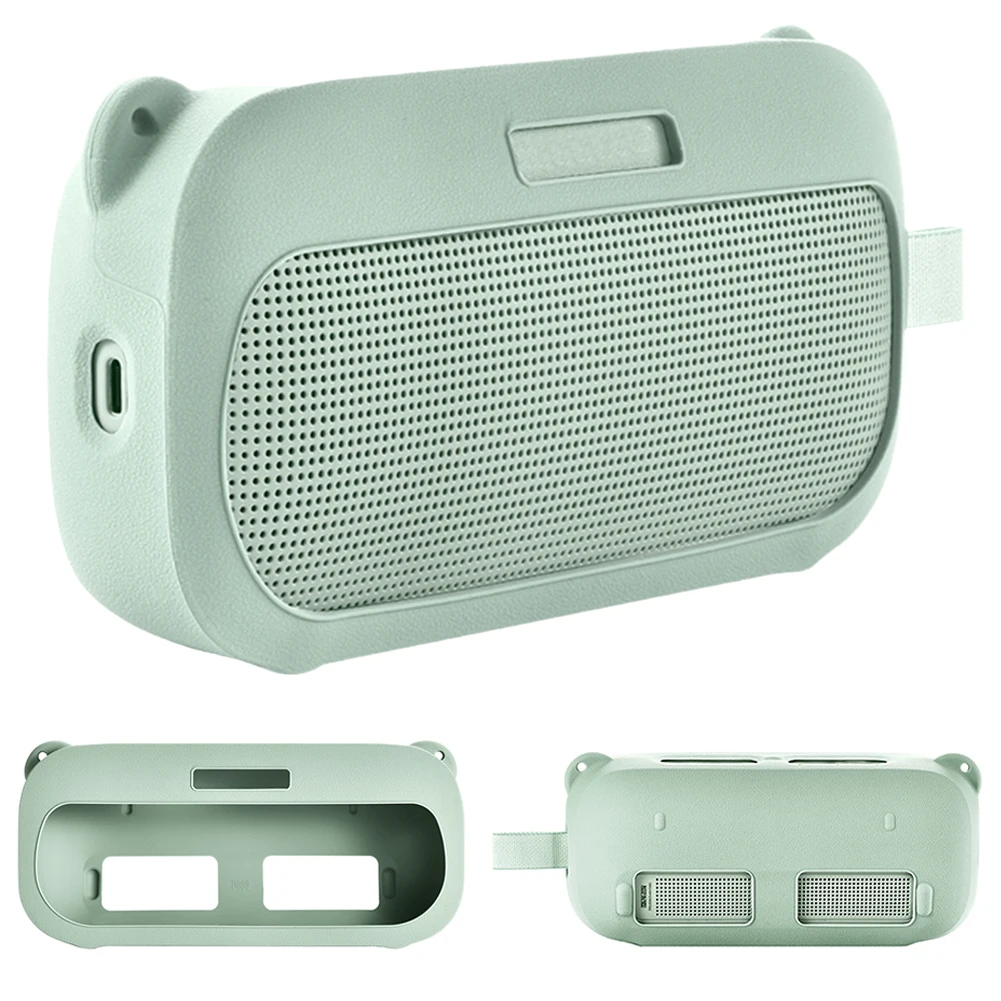 

Silicone Cover Protective Skin Sleeve with Shoulder Strap Carrying Case for Bose SoundLink Flex 1st Gen 2nd Gen BT Speaker