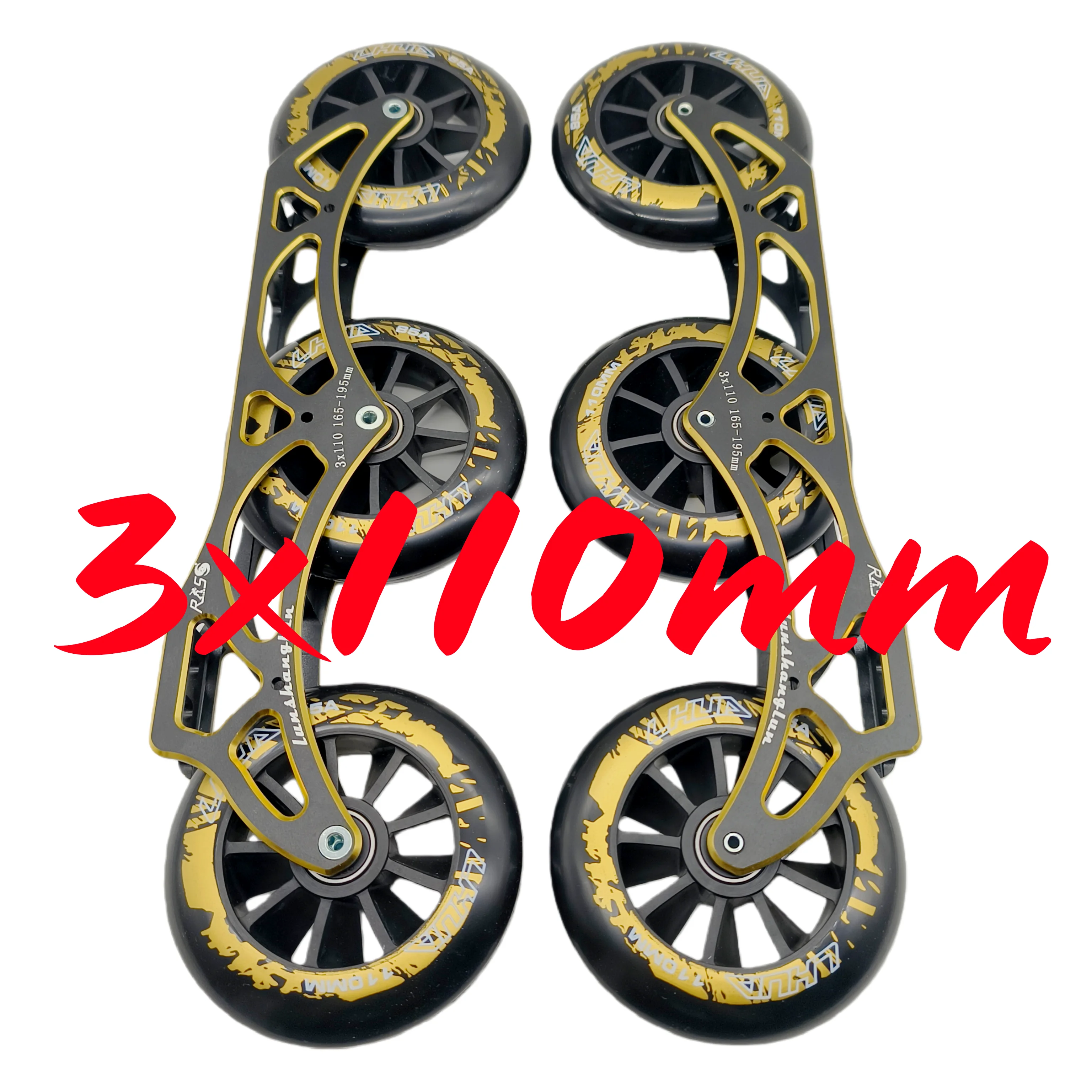 Speed frame 3-wheel roller skate bracket 3x110mm 165-195mm bridge frame 110mm wheels 85a
