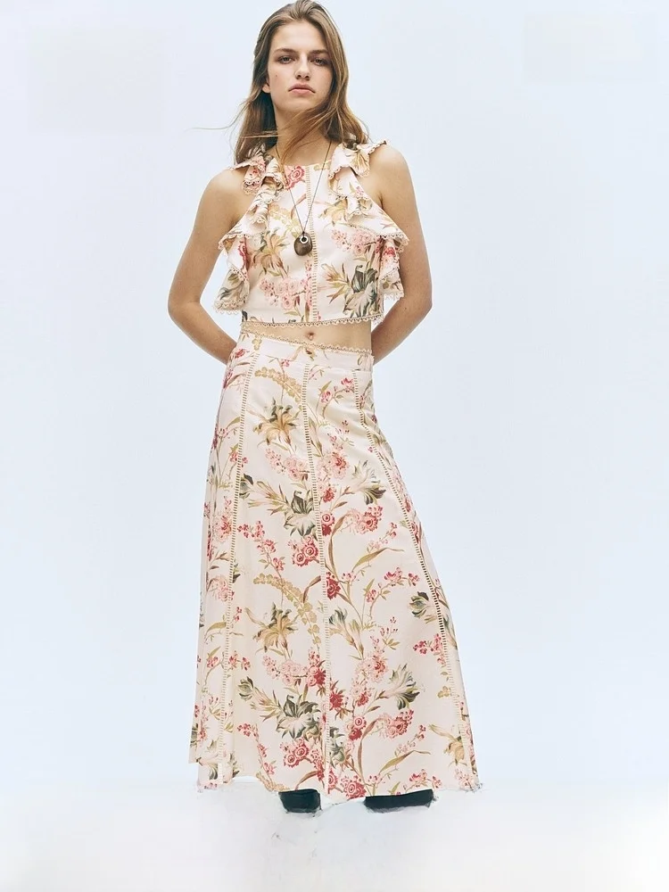 

H&M Spring New Women's Linen Blend Svel Top Casual Sle Slim Fit round Ne Button Detail Gauze Fiber Blouse