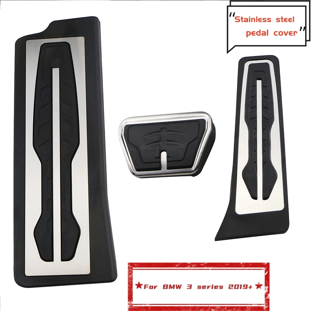 Auto Pedal Pads Brake Accelerator Pedal For BMW 3 Series 2019 2020 330i G20 G21 LHD Gas Brake Foot Pedals Cover Footrest