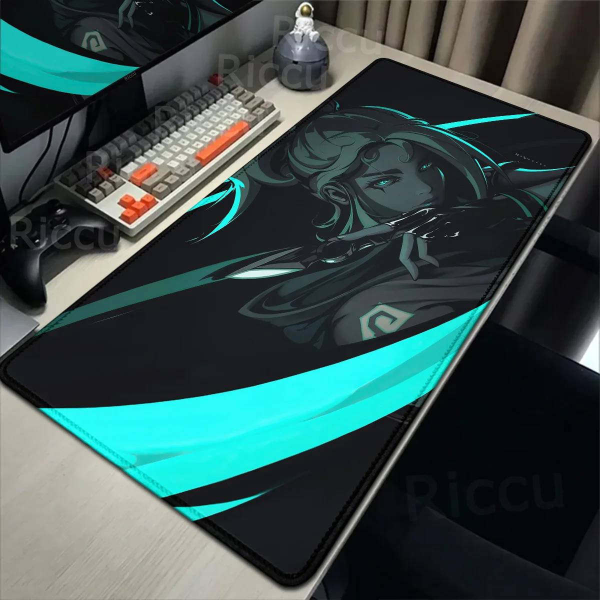 الألعاب Valorant ماوس الوسادة Xxl ألعاب الكمبيوتر لوحة المفاتيح حصيرة مكتبية خزانة الكمبيوتر عدم الانزلاق السجاد Kawaii اللاعبين اكسسوارات Mausepad البساط #2