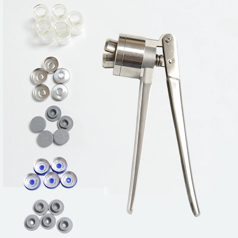 

Manual Vial Crimper Stainless Steel Sealing Tool Pliers for Oral Liquid & Infusion Vials for 20mm Aluminum Caps