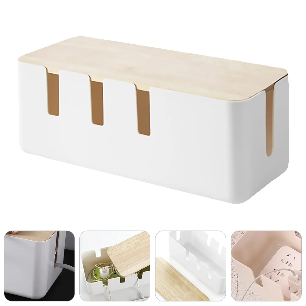 

1Pcs Cable Storage Box Multi Functional Socket Organizer Case Power Strip Storage Box Heat Dissipation Cover for Home Office
