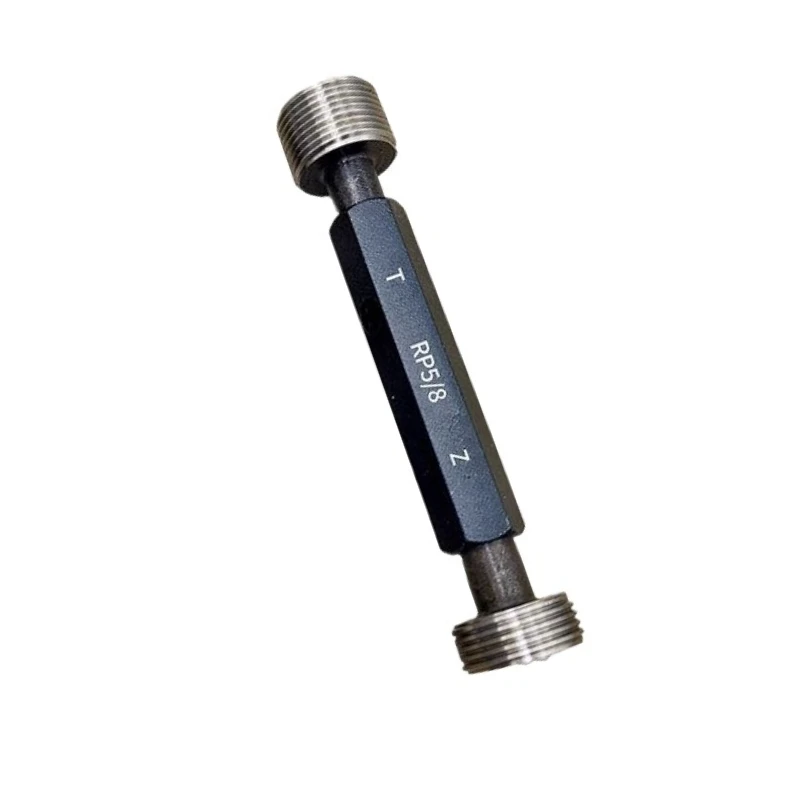 RP Straight Pipe Thread Plug Gauge Double Head Straight Pipe Measuring Gauge 1/8-28 1/4-19 3/8-19 RP1/2 RP3/4 GO & NOGO