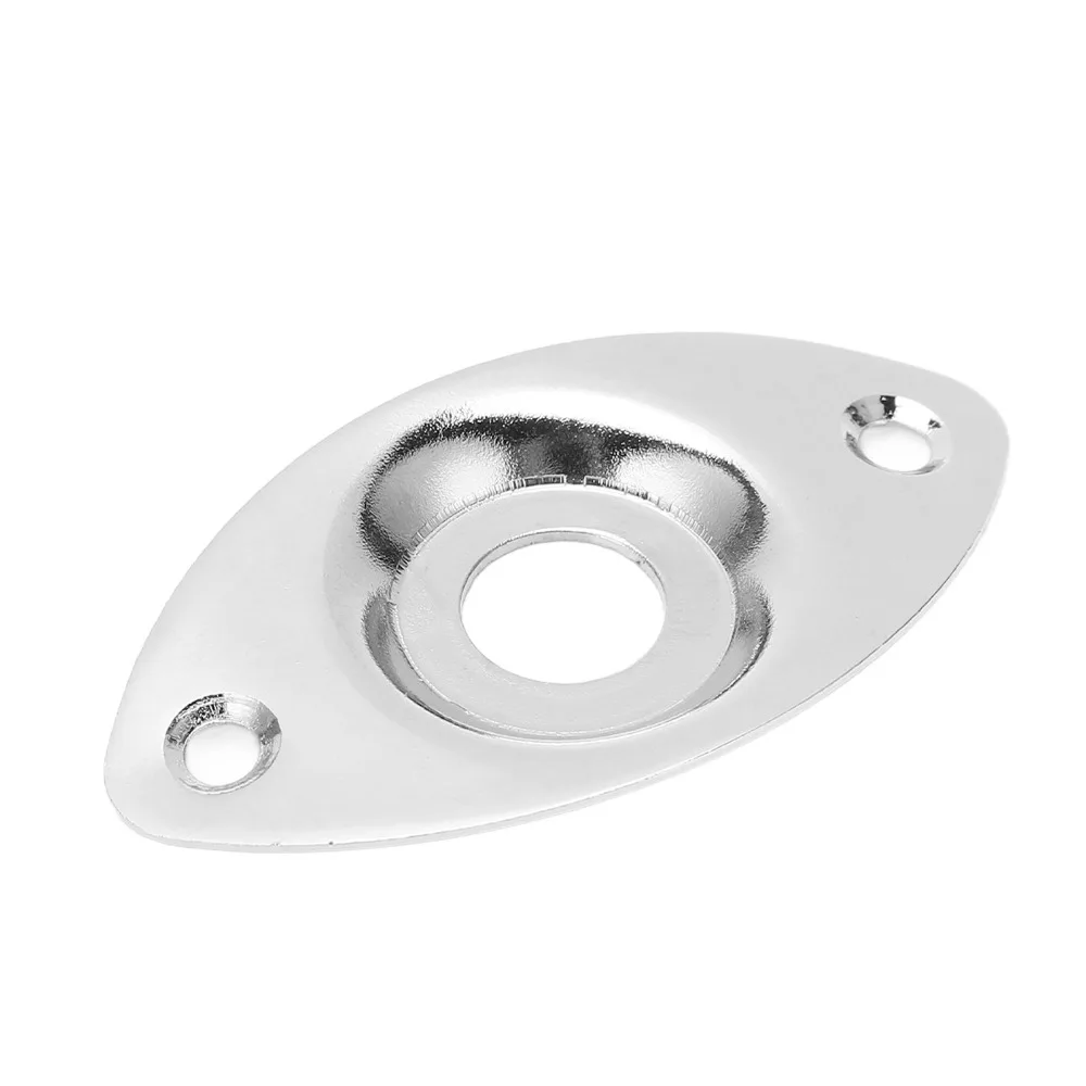 3PCS Metal Guitar Output Jack Plate Silver With Screws Bass Output Jack Electric Guitar Plate