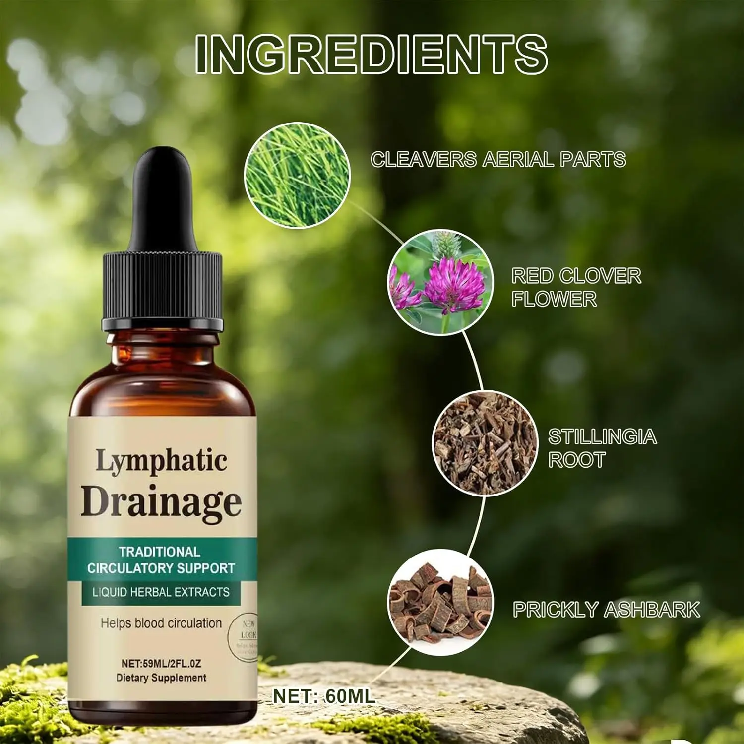 Herbal Bloating Relief Lymphatic Liquid Organic Raw Material Reduce Body Swelling Promote Lymph Flow And Strengthen Immunity