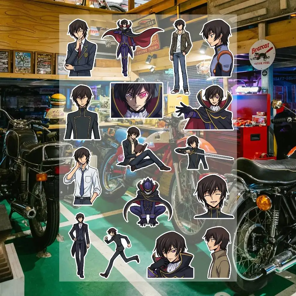 Anime C-Code Geass Lelouch Aesthetic Graffiti Waterproof PVC Stickers for Car Motorcycle Skateboard Helmet Notebook