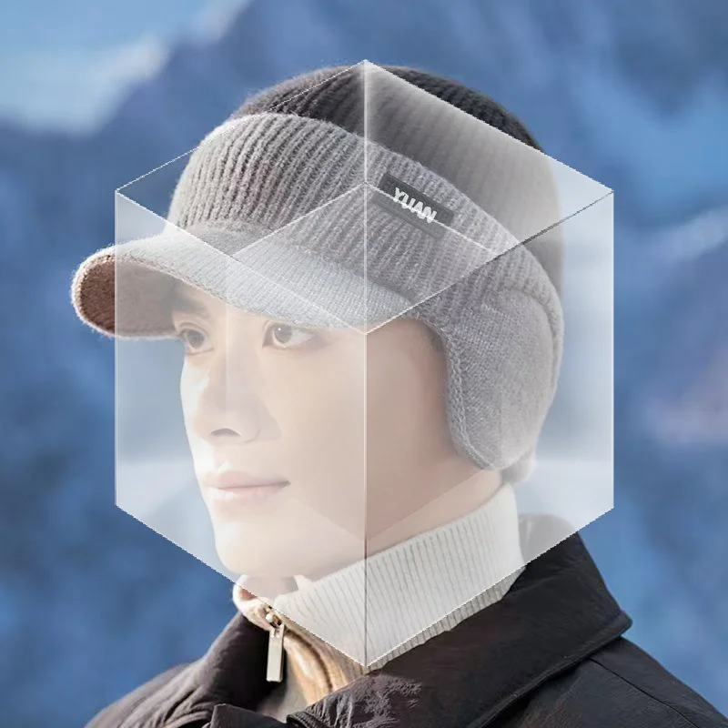 Dual-Tone Knit Baseball Cap - Outdoor Activities Fashionable Men Hat With Ear Protection Perfect For Couples Hats