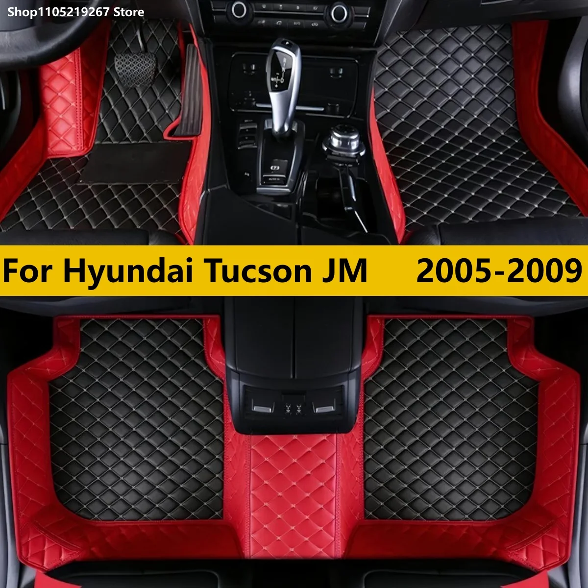 

Car Floor Mats For Hyundai Tucson JM 2005 2006 2007 2008 2009 Auto Accessories Full Set Leather All Weather Cars Carpets Pads