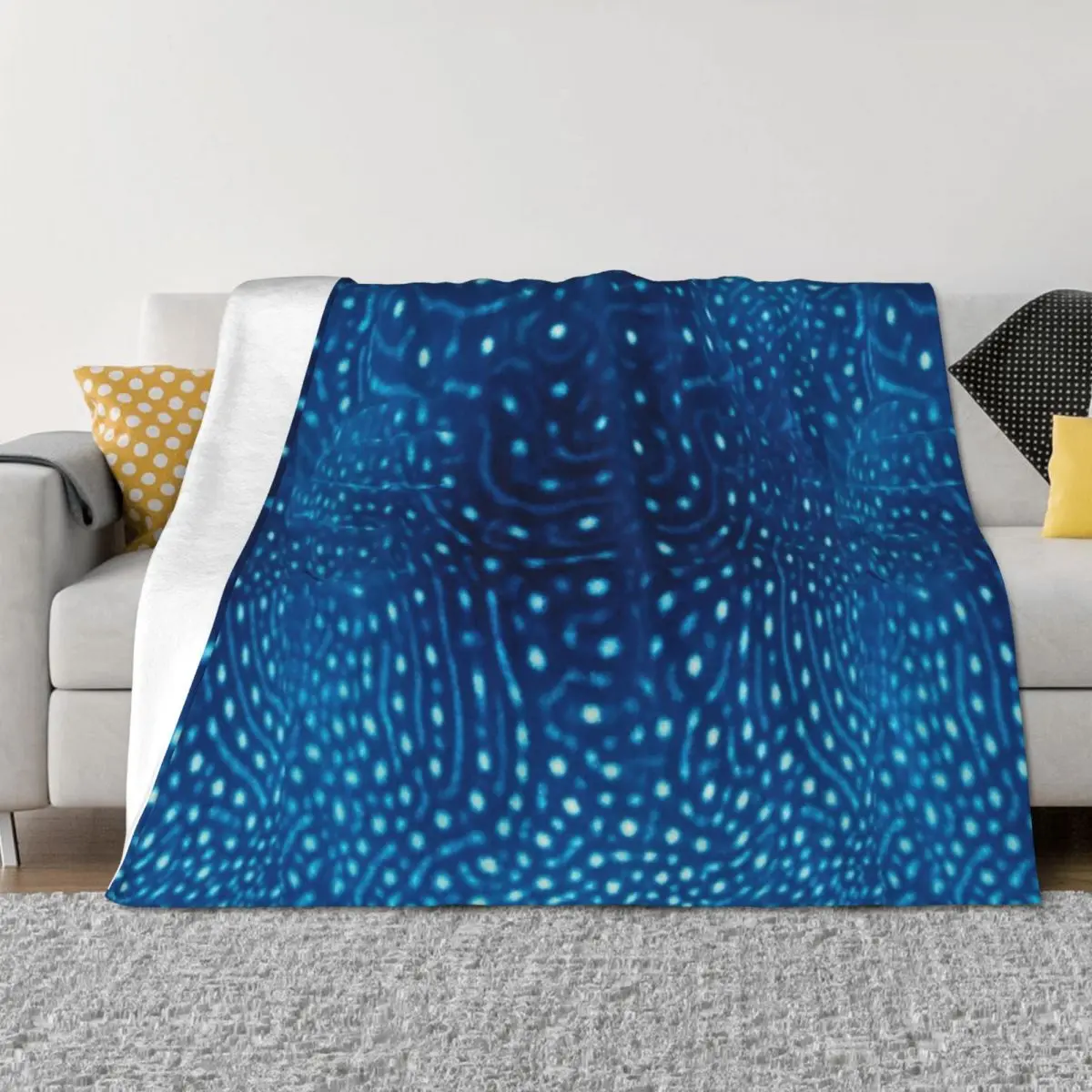 

Whale Shark Pattern Throw Blanket Flannel Cute Plaid Plaid Softest Blankets