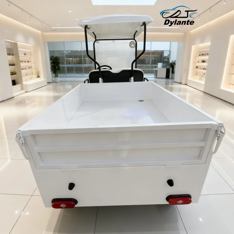Luxury Lithium Golf Cart 120km Traveling Range 30% Climbing Capacity Electric Golf Cart With Rear Cargo Box Folding Cargo Cart