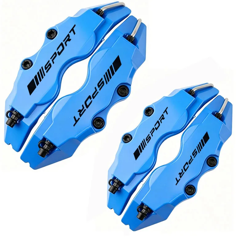 KUNBABY 2*2pc ABS Plastic Disc Brake Caliper Cover Car Accessories With Black Sport/// Stickers Universal For All Car Style