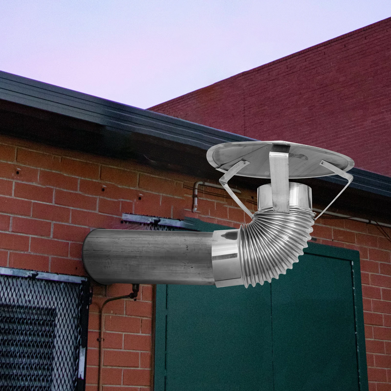 

Chimney Rainproof 26cm Diameter Galvanized Iron Sheet Windproof Snowproof Bamboo Hat Design Chimney Protector Exhaust Pipe