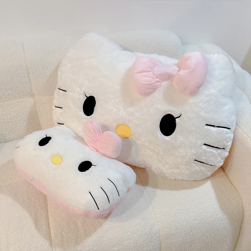 Cuddly Big Size Comfortable Hello Kitty Cuddly Pillow Back Cushion Headrest Comfortable Sofa Bed Throw Pillow  Home Decor Gifts