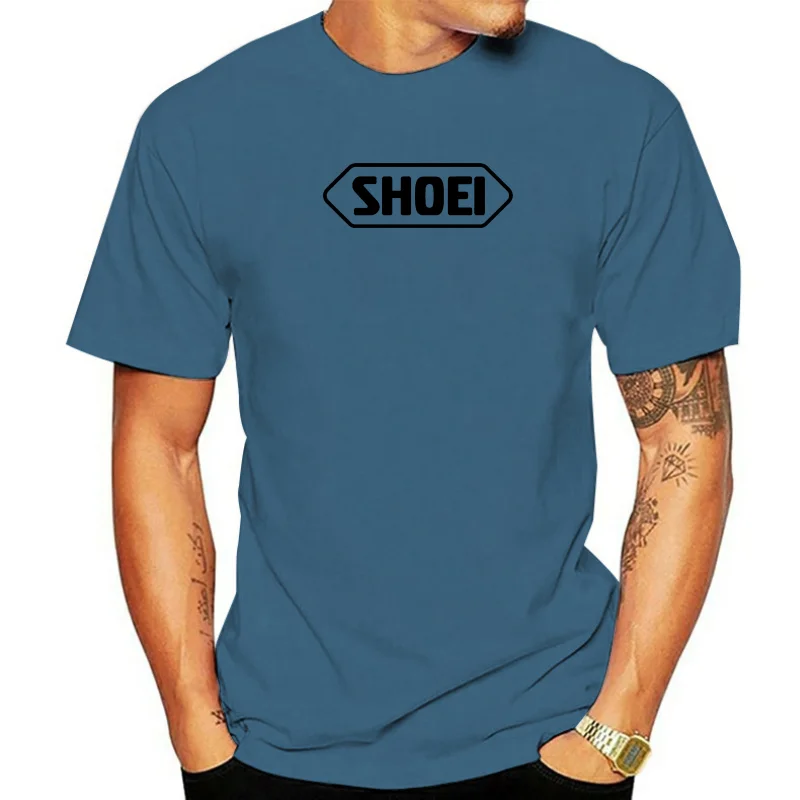 New SHOEI Helmet Logo Black White Men T-shirt S-2XL