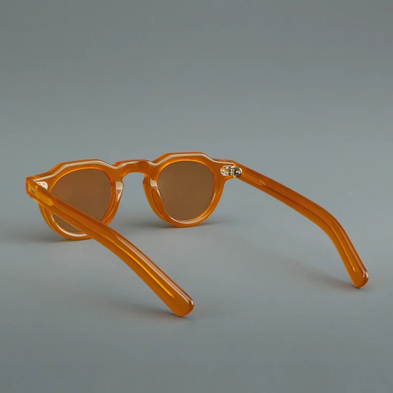 الفاخرة الاستقطاب خلات النظارات الشمسية الرجال قسط الرجعية مصمم النظارات الشمسية الصغيرة النساء UV400 اليدوية العلامة التجارية مصمم النظارات #5